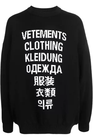 Vetements Suéter tejido con logo en intarsia