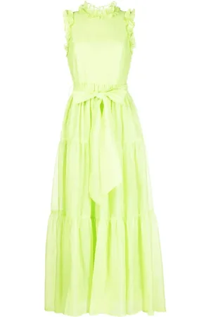 Baruni Vestido con cinturón y volantes