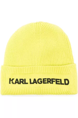 Karl Lagerfeld Boina tejida con logo estampado