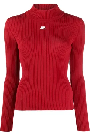 Courrèges Suéter de canalé Reedition