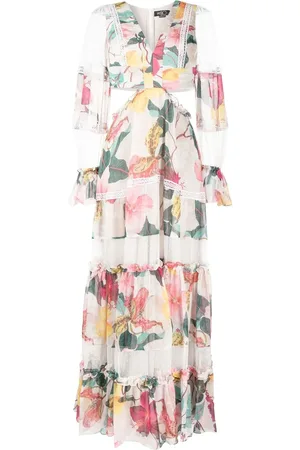 PATBO Vestido Hibiscus largo con aberturas