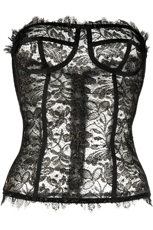 Philipp Plein Top con detalle de encaje