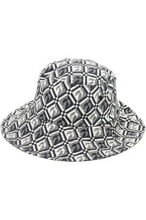Marine Serre Gorro de pescador con logo en jacquard
