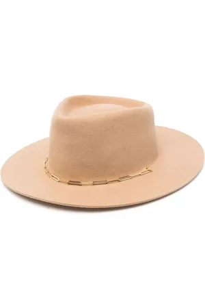 Van Palma Mujer Sombreros - Sombrero fedora con detalle de cadena