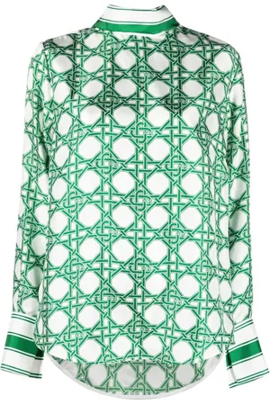 Casablanca Blusa con motivo geométrico