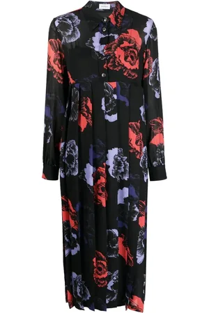 Salvatore Ferragamo Vestido midi con estampado floral