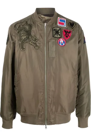 Maharishi Chamarra bomber reversible con detalle de parche