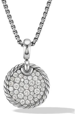 David Yurman Dije DY Elements Disc en plata de ley con diamante de 17.5mm