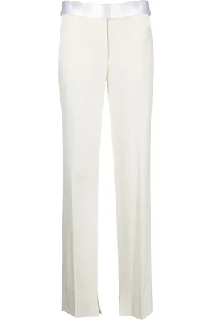 Stella McCartney Pantalones con satén en la pretina