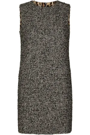 Dolce & Gabbana Vestido de tweed acampanado