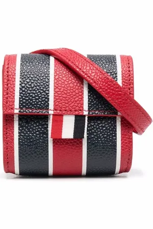 Thom Browne Bolsa de mano mini a rayas verticales