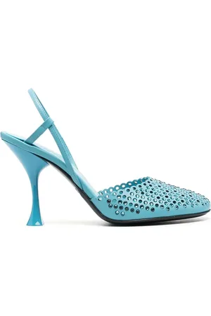 3Juin Zapatillas con detalles de cristal y tacón de 100mm