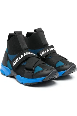 Stella McCartney Tenis altos con franja del logo