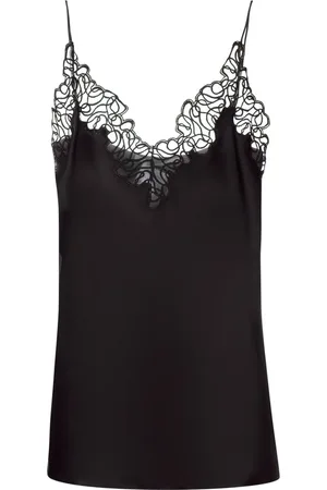 Stella McCartney Top tipo camisón con ribete de encaje