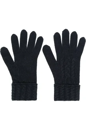 N.PEAL Guantes tejido de ochos metalizados