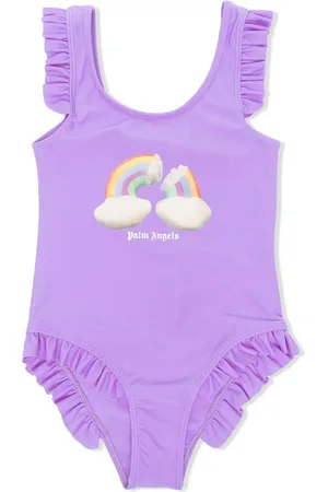 Palm Angels Traje de baño con detalle de volantes