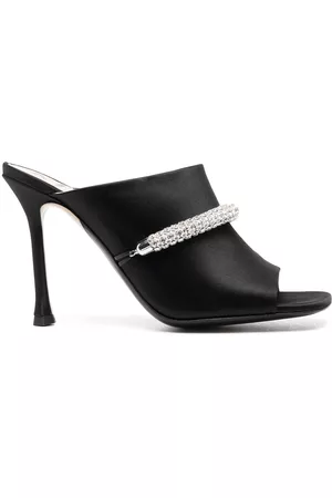Nº21 Mules con detalles de cristal y tacón de 110mm