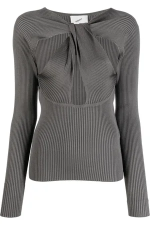 COPERNI Top tejido de canalé con diseño retorcido