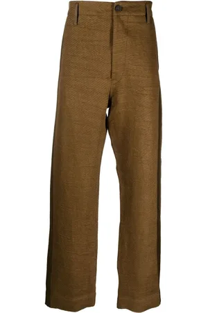 ZIGGY CHEN Pantalones rectos con rayas laterales