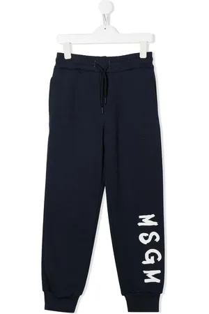 Msgm Pants con cordones y logo estampado