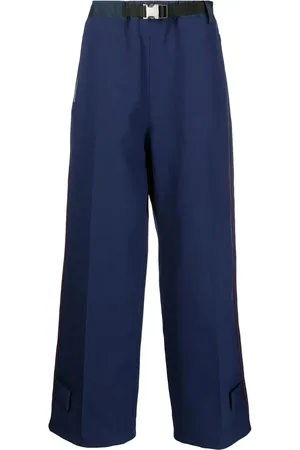 SACAI Pantalones anchos con cinturón
