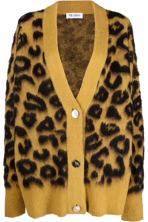 The Attico Suéter con motivo de leopardo en intarsia