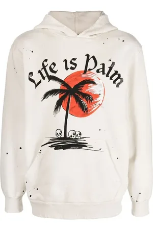 Palm Angels Hoodie con salpicaduras de pintura estampadas