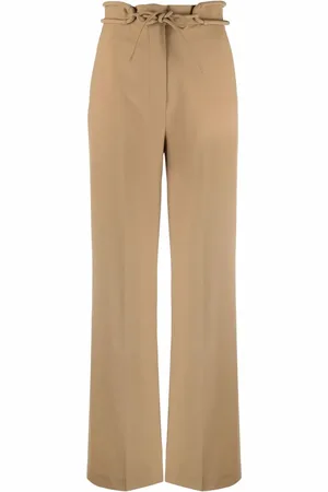 Nanushka Pantalones anchos con cintura lazada
