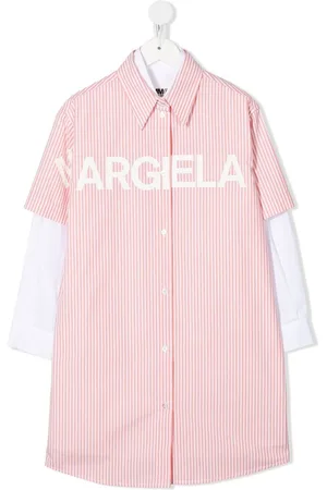 Maison Margiela Vestido estilo playera con rayas estampadas