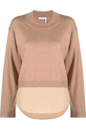 See by Chloé Suéter con cuello redondo y efecto envejecido