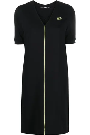 Karl Lagerfeld Vestido corto de mezclilla con logo bordado