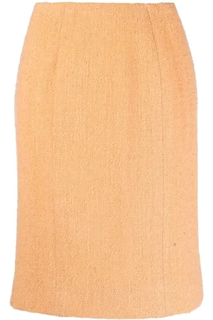 CHANEL Falda lápiz de cintura alta 1980