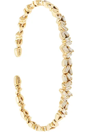 Suzanne Kalan Brazalete Uneven Fireworks en oro amarillo de 18kt con diamantes
