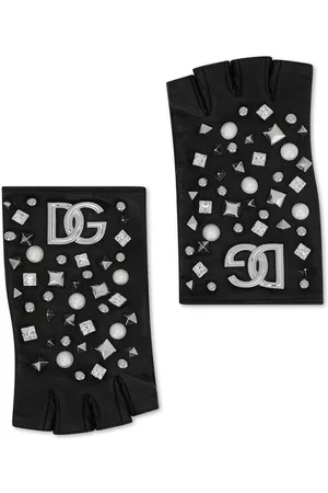 Dolce & Gabbana Guantes con apliques y logo
