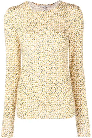 tibi Playera Flora con manga larga