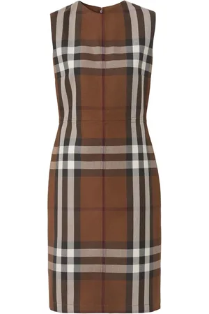Burberry Vestido sin mangas con motivo de cuadros