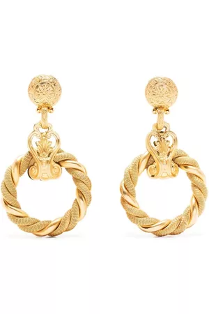 Gianfranco Ferré Aretes de clip con detalle retorcido 1980