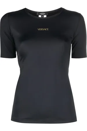 VERSACE Playera con logo estampado y cuello redondo