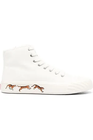 Kenzo Tenis con agujetas y estampado de tigre