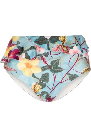 PATBO Bikini bottom Hibiscus con volantes