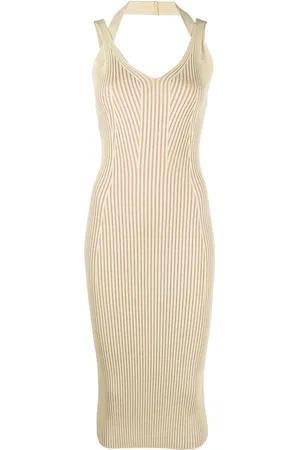 Simkhai Vestido de canalé con cuello halter