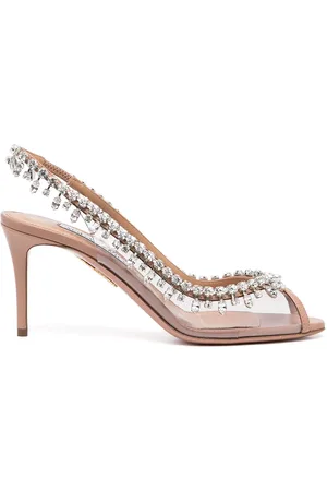 Aquazzura Zapatillas Temptation Crystal con tacón de 75mm