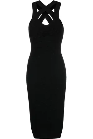 Patou Vestido midi con tiras cruzadas