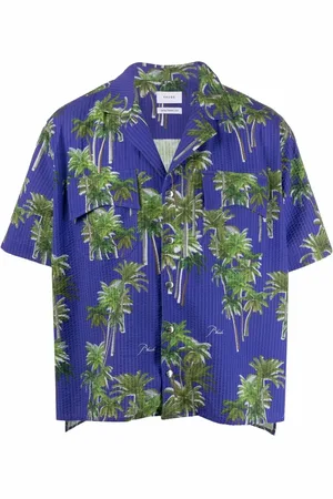 Rhude Camisa con palmeras estampadas