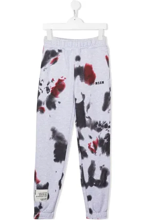 Msgm Pants con salpicaduras de pintura estampadas