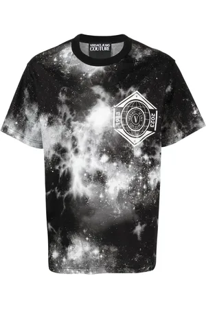 VERSACE Playera con logo tie-dye
