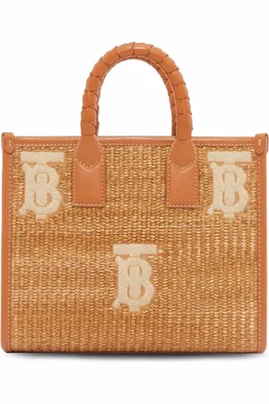 Burberry Tote Freya de rafia mini