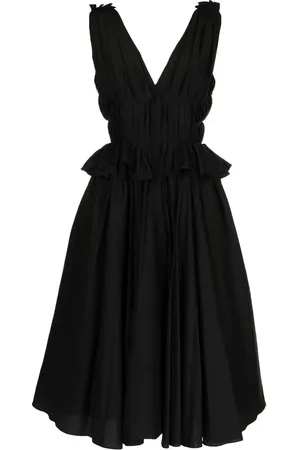 pushBUTTON Vestido midi con cuello en V