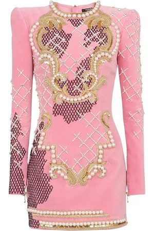 Balmain Vestido corto bordado