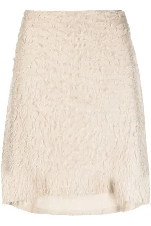 Helmut Lang Falda asimétrica con efecto envejecido 2010